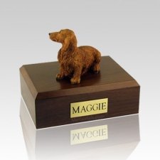 Dachshund Long-Haired Brown Large Dog Urn